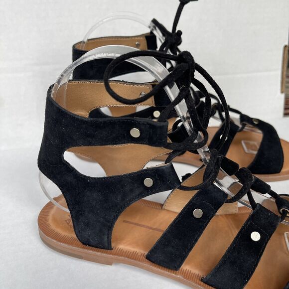DV Dolce Vita Women’s Boho Gladiator Sandals Size 7 Black Suede WORN ONCE - Picture 3 of 12
